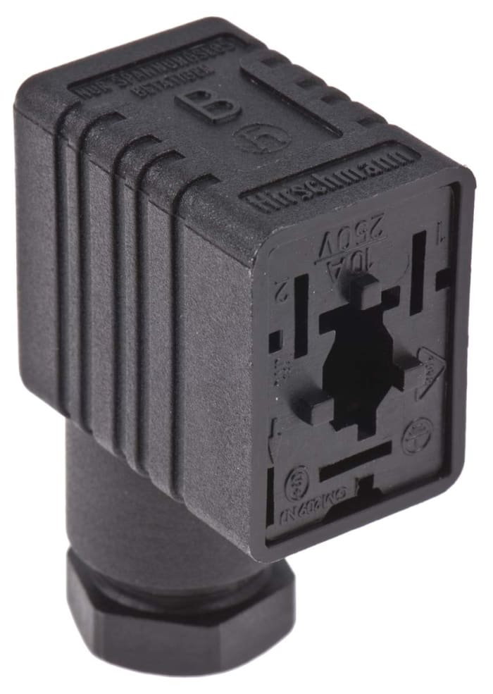 Hirschmann GM 2P+E DIN 43650 B, Female Solenoid Valve Connector, 250 V Voltage