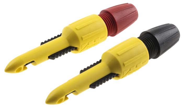 Pomona Black/Red Insulation Piercing Clip Set with Hooked Piercing Blade, 1A, 70V dc, 4mm Socket