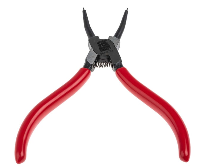 RS PRO Circlip Pliers, 135 mm Overall, Straight Tip