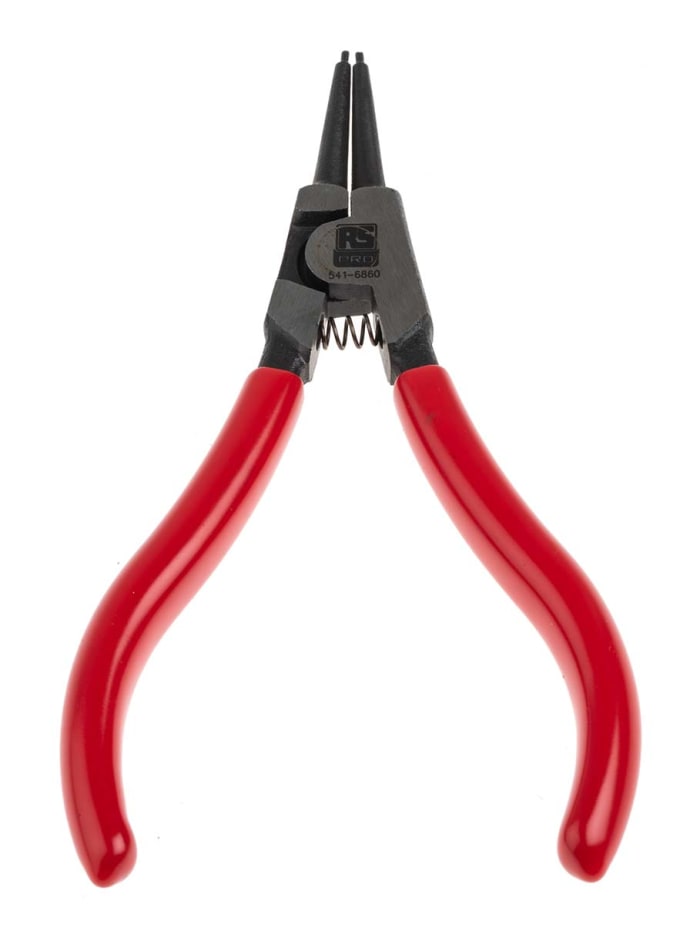 RS PRO Circlip Pliers, 135 mm Overall, Straight Tip