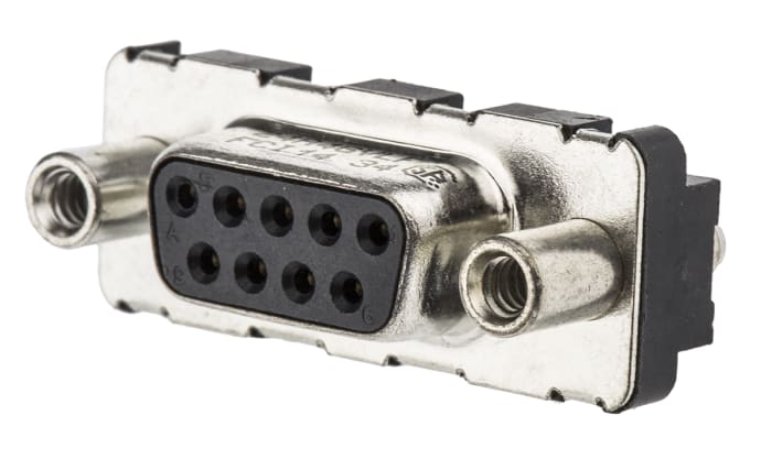 Amphenol FCI Delta D Series, 9 Way Through Hole PCB D-sub Connector Socket, 2.74mm Pitch