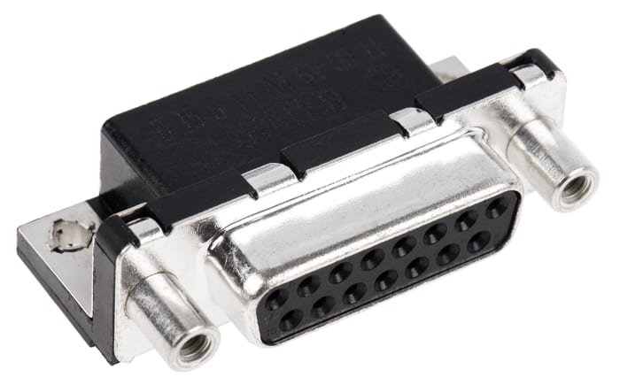 Amphenol Communications Solutions Delta D 15 Way Right Angle Through Hole D-sub Connector Socket, 2.74mm Pitch