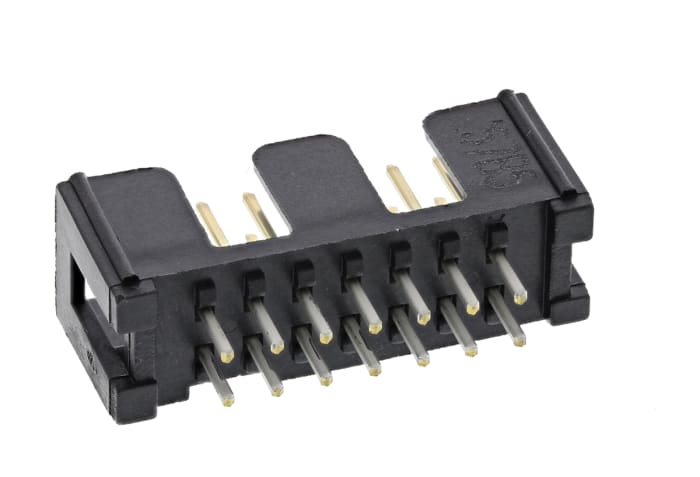 3M 2500 Series Straight Through Hole PCB Header, 14 Contact(s), 2.54mm Pitch, 2 Row(s), Shrouded