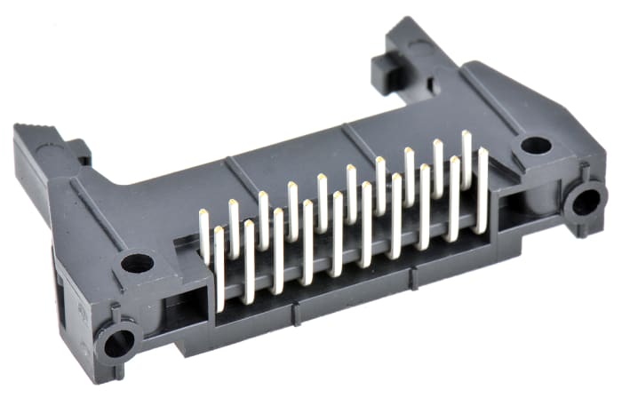 3M 3000 Series Right Angle Through Hole PCB Header, 20 Contact(s), 2.54mm Pitch, 2 Row(s), Shrouded