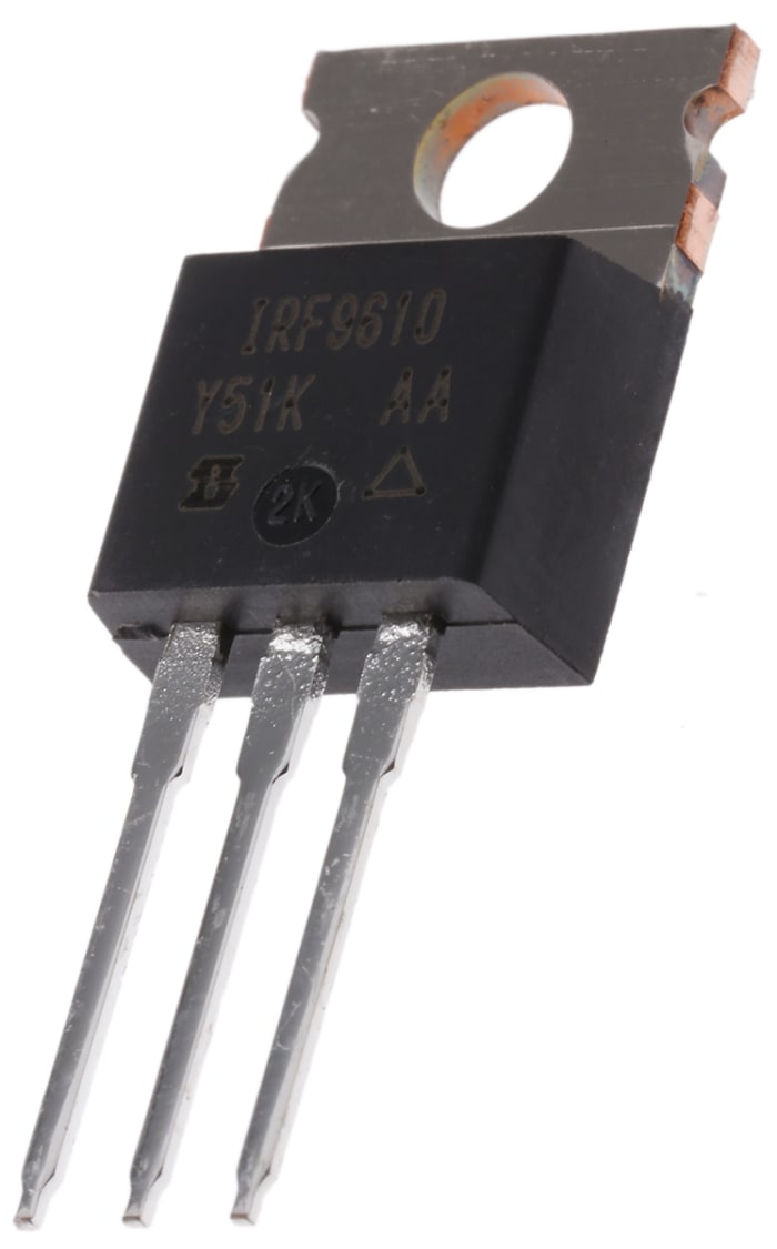 Vishay P-Channel MOSFET, 1.8 A, 200 V, 3-Pin TO-220AB IRF9610PBF