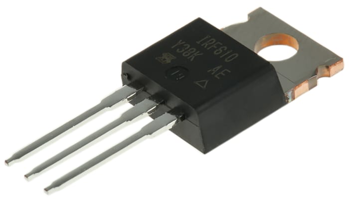 Vishay N-Channel MOSFET, 3.3 A, 200 V, 3-Pin TO-220AB IRF610PBF