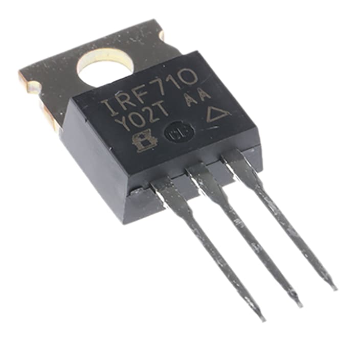 Vishay N-Channel MOSFET, 2 A, 400 V, 3-Pin TO-220AB IRF710PBF