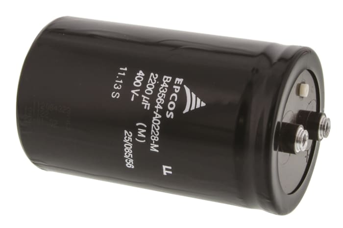 Epcos 2200μF Electrolytic Aluminium Electrolytic Capacitor 400V dc - B43564A0228M