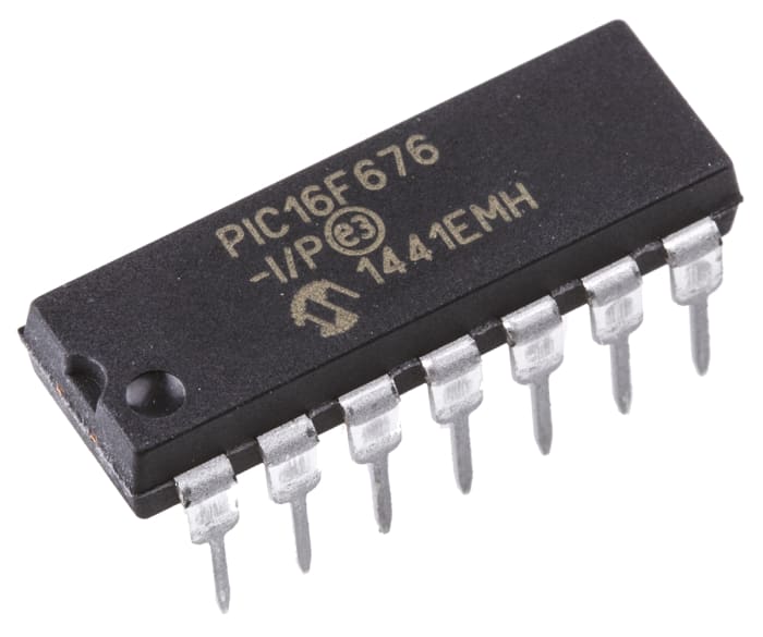 Microchip, 8bit PIC, PIC16F Microcontroller, 20MHz, 128 B, 1024 x 14 words Flash, 14-Pin PDIP