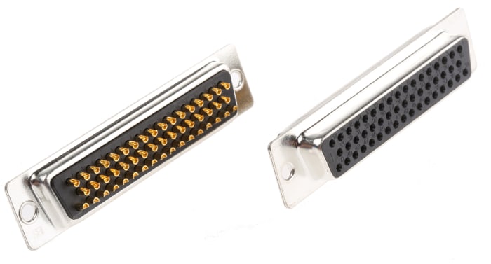 RS PRO 50 Way Panel Mount D-sub Connector Socket, 2.77mm Pitch, with 3.05 mm Through Hole