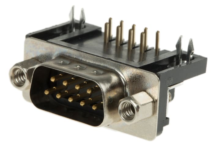 RS PRO 9 Way Right Angle Through Hole D-sub Connector Plug, 2.77mm Pitch, with 4-40 UNC
