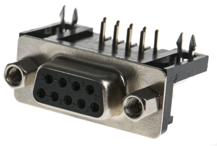 RS PRO 9 Way Right Angle Through Hole D-sub Connector Socket, 2.77mm Pitch, with 4-40 UNC
