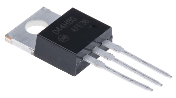 onsemi D44H8G NPN Transistor, 10 A, 60 V, 3-Pin TO-220AB