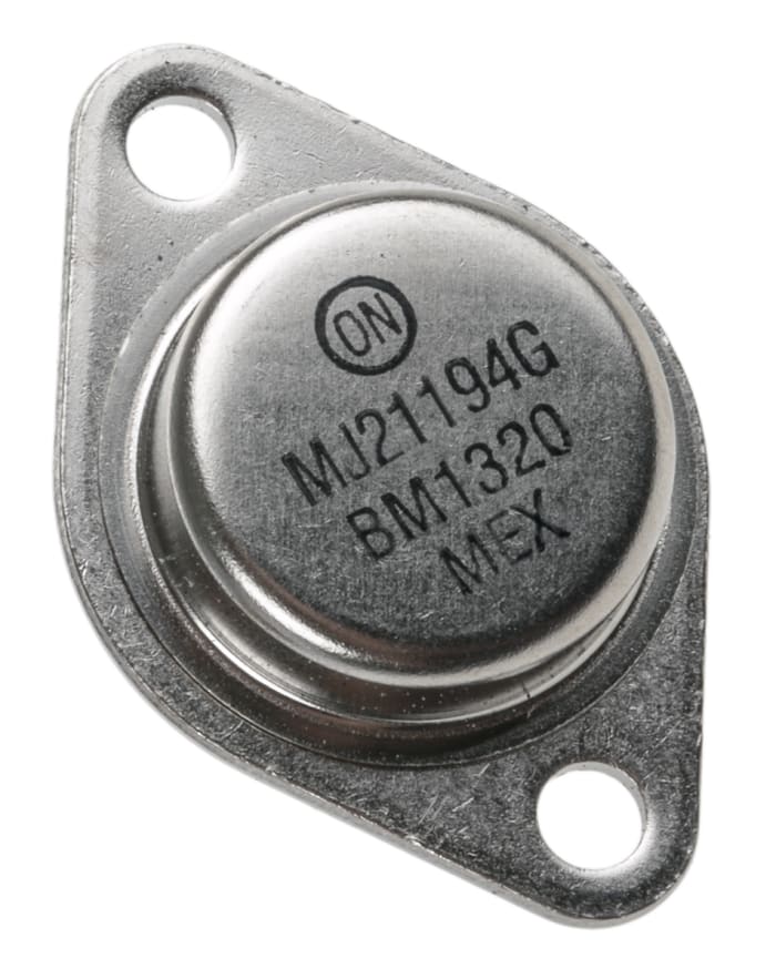 onsemi MJ21194G NPN Transistor, 16 A, 250 V, 3-Pin TO-204