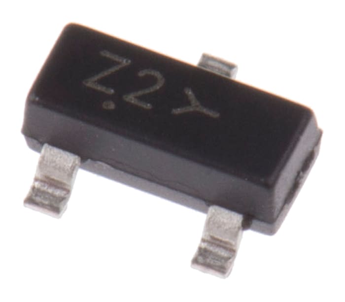 onsemi, 5.1V Zener Diode 6% 300 mW SMT 3-Pin SOT-23
