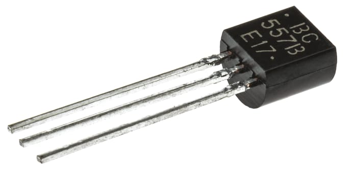 onsemi BC557BG PNP Bipolar Transistor, 100 mA, 45 V, 3-Pin TO-92