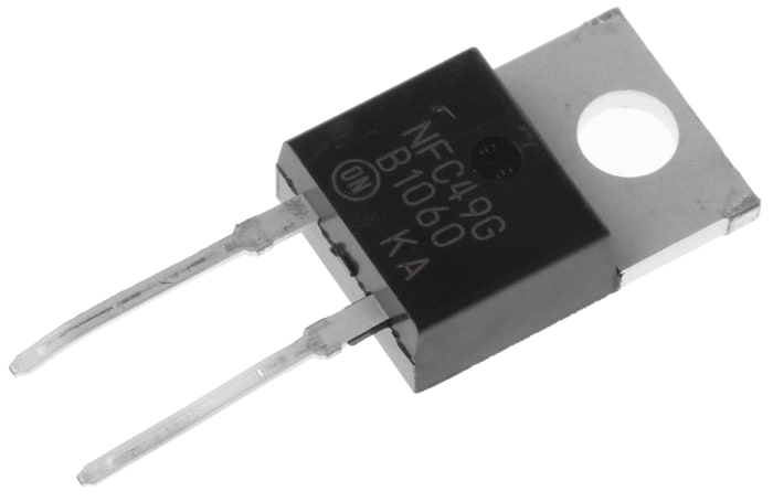 Dioda MBR1060G Schottkyho usměrňovač 10A 60V Schottkyho oddělovací, TO-220AC, počet kolíků: 2
