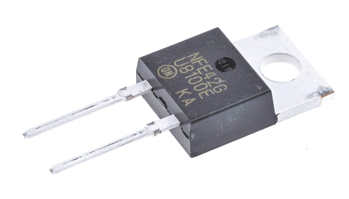 ON Semi 1000V 8A, Silicon Junction Diode, 2-Pin TO-220AC MUR8100EG