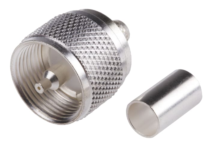 RS PRO, Plug Cable Mount UHF Connector, 75Ω, Crimp Termination, Straight Body