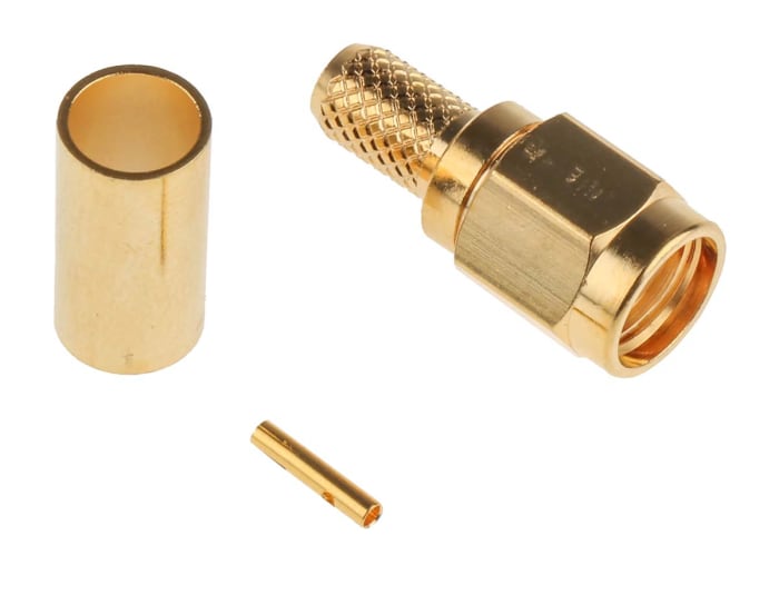 RS PRO, Jack Cable Mount SMA Connector, Crimp Termination, Straight Body