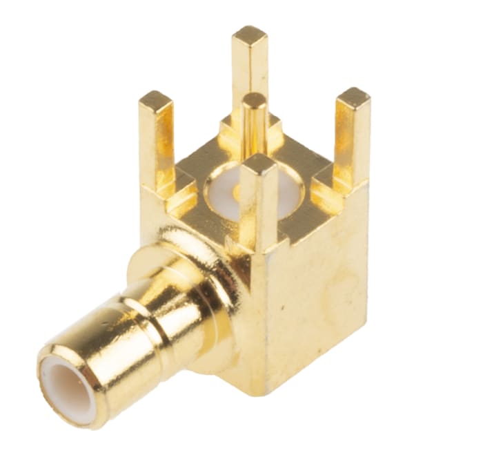 Connecteur SMB RS PRO Mâle à angle droit, raccordement A souder 50Ω Montage sur CI