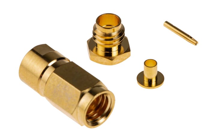RS PRO, Plug Cable Mount SMC Connector, 50Ω, Clamp Termination, Straight Body