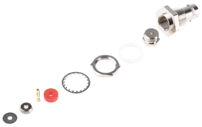 RS PRO, jack Panel Mount, 50Ω, Clamp Termination, Straight Body