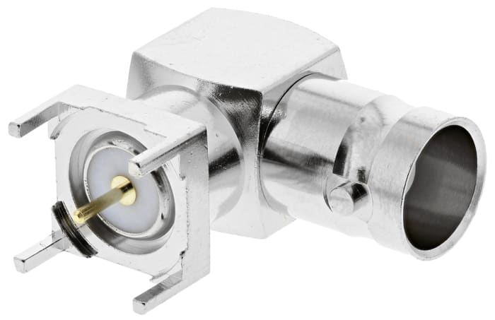 RS PRO, Jack PCB Mount BNC Connector, 75Ω, Through Hole Termination, Right Angle Body
