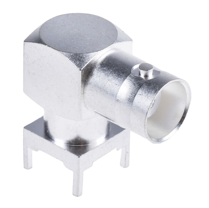 RS PRO, Jack PCB Mount BNC Connector, 50Ω, Through Hole Termination, Right Angle Body