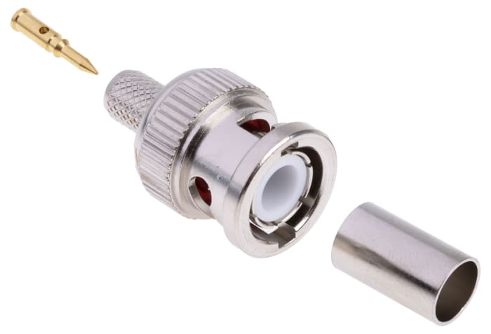 RS PRO, Plug Cable Mount BNC Connector, 75Ω, Crimp Termination, Straight Body