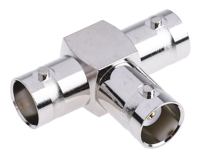 RS PRO Tee 50Ω RF Adapter BNC Socket to BNC Socket 250MHz