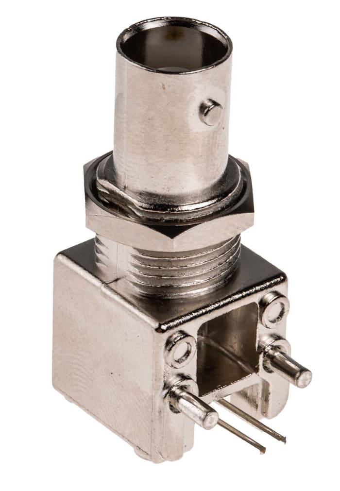 RS PRO, Jack PCB Mount BNC Connector, 50Ω, Through Hole Termination, Right Angle Body
