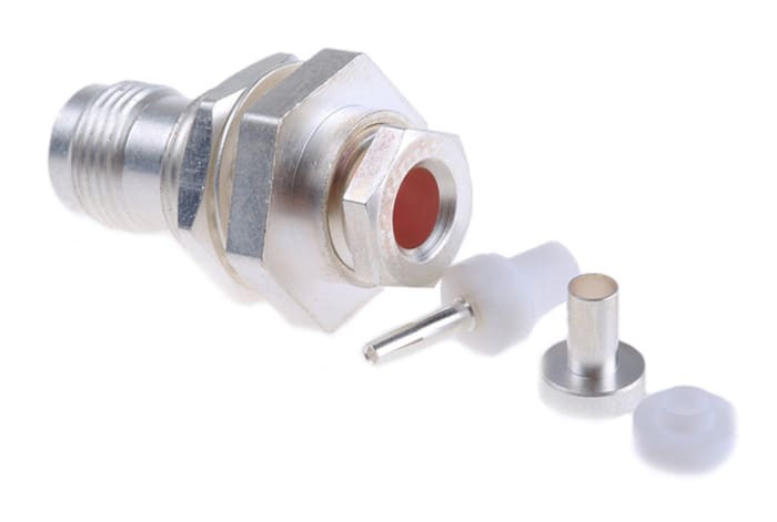 RS PRO, Jack Bulkhead Mount TNC Connector, 50Ω, Clamp Termination, Straight Body