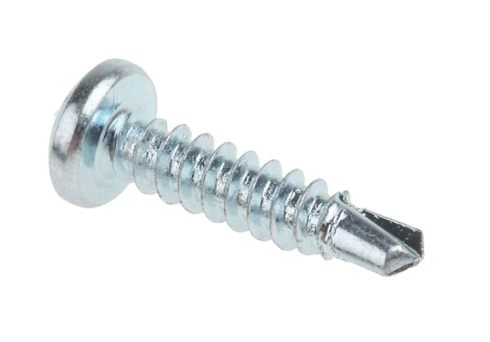 Tornillo autoperforante de cabeza alomada con huella Pozidriv RS PRO, No. 8 x 3/4pulgada, 19mm, de acero galvanizado