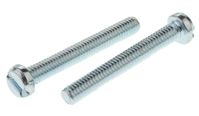 Strojní šrouby, Leskle pozinkovaný, Ocel hlavice Válcová, velikost závitu: M4 30.0mm 0.70mm