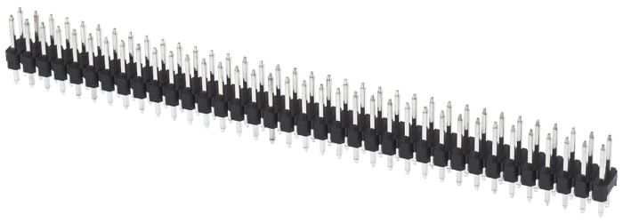 HARWIN M20 Series Straight Through Hole Pin Header, 72 Contact(s), 2.54mm Pitch, 2 Row(s), Unshrouded