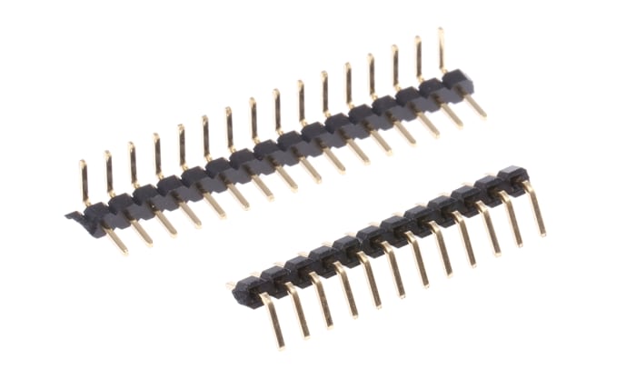 HARWIN M22 Series Right Angle Through Hole Pin Header, 50 Contact(s), 2.0mm Pitch, 1 Row(s), Unshrouded