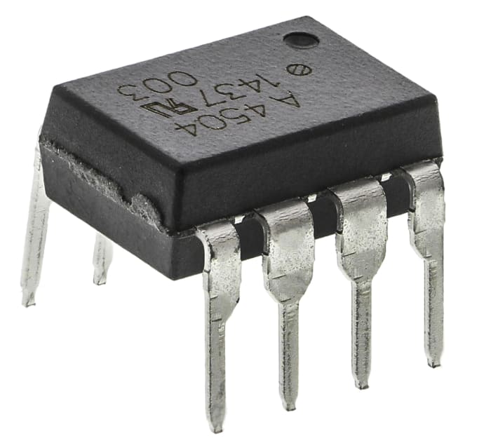 Broadcom, HCPL-4504-000E DC Input Transistor Output Optocoupler, Through Hole, 8-Pin PDIP