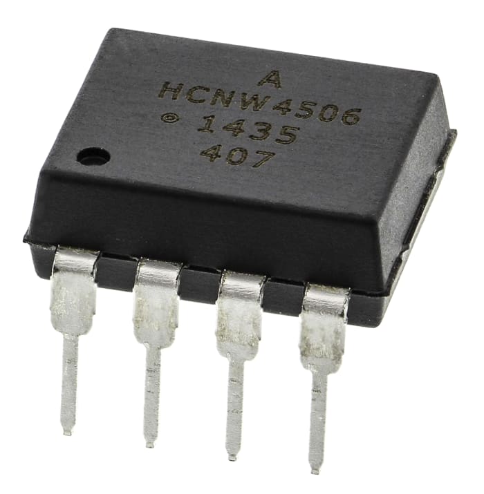 Broadcom, HCNW4506-000E DC Input Inverter, Open-Collector Output Optocoupler, Through Hole, 8-Pin PDIP