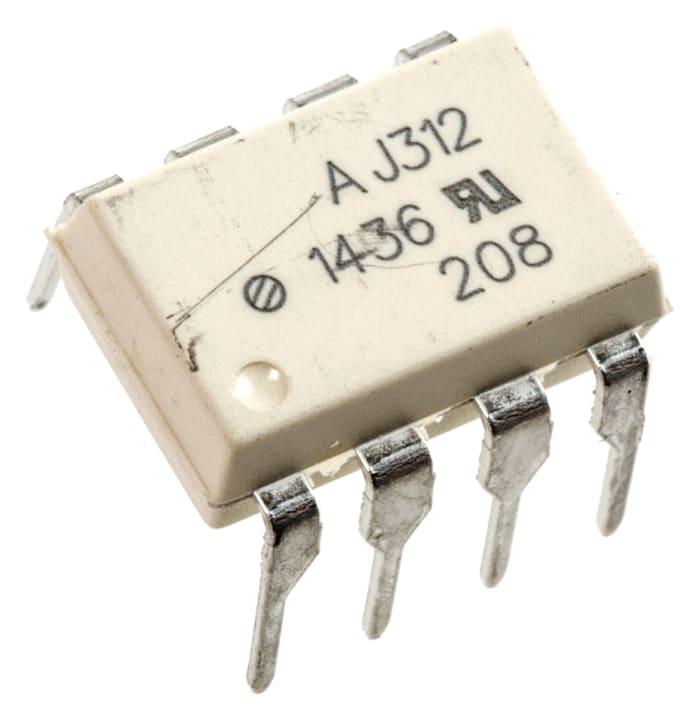 Broadcom, HCPL-J312-000E DC Input Transistor Output Optocoupler, Through Hole, 8-Pin DIP