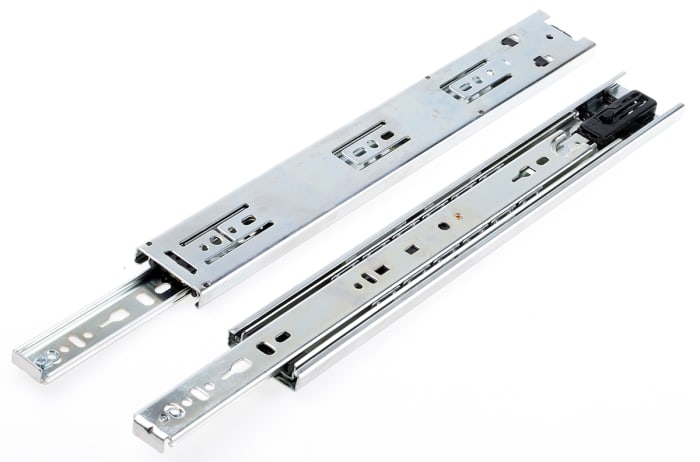 Rail pour rack Accuride DZ3832 en Acier Zingué, longueur 350mm, largeur 12.7mm, charge 50kg