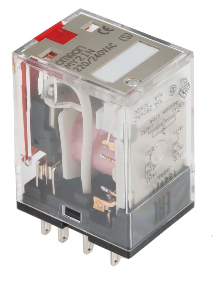 Omron Plug In Power Relay, 240V ac Coil, 10A Switching Current, DPDT
