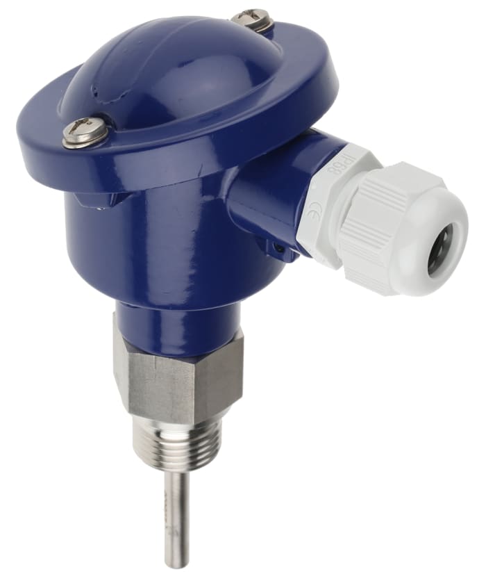 Capteur RTD PT100 Jumo, Ø 6mm, L.50mm, +400°C max, Tête de connexion