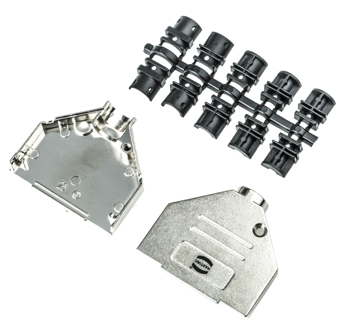Capot Sub-D HARTING 25 contacts, en Métal boîtier B