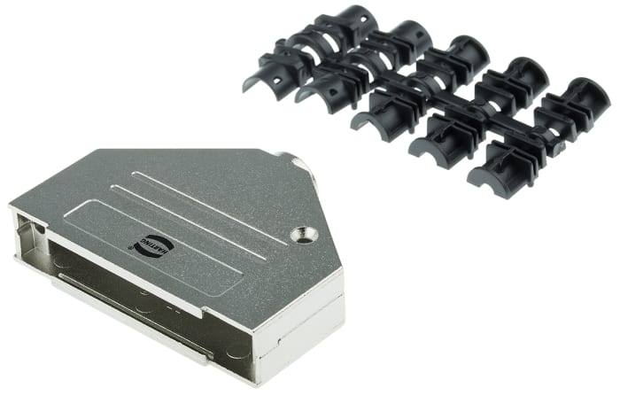 HARTING D-Sub Series Metal Straight D-Sub Backshell, 37 Way Strain Relief