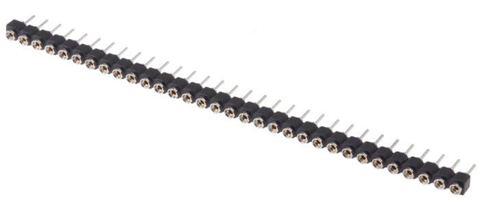 E-TEC SIB Series Straight Through Hole Mount PCB Socket, 32-Contact, 1-Row, 2.54mm Pitch, Solder Termination