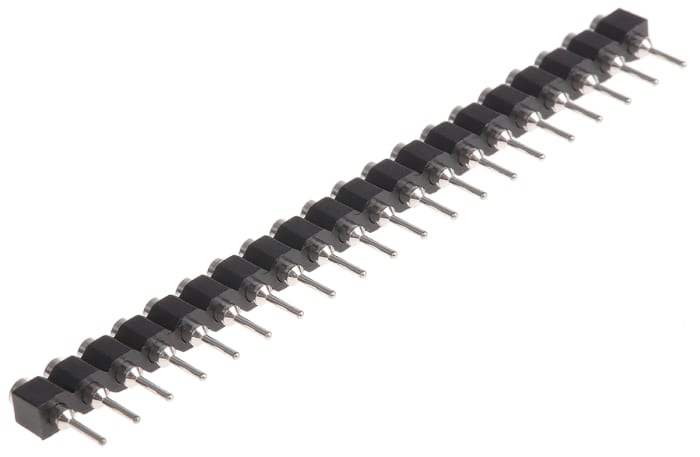 E-TEC SIB Series Straight Through Hole Mount PCB Socket, 20-Contact, 1-Row, 2.54mm Pitch, Solder Termination