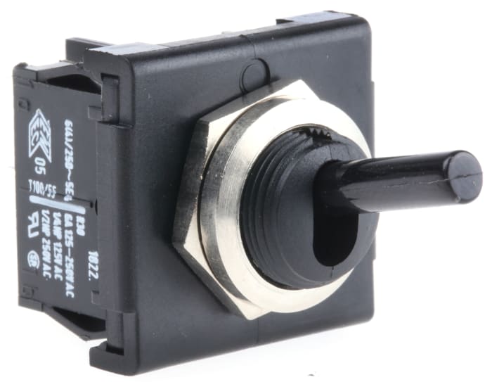 Toggle Switch / Toggle Anahtar, DPST, 6 A (250 V ac), Pano/Panele Monte, Açık-Kapalı