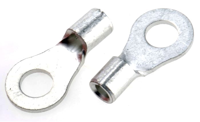 JST Uninsulated Ring Terminal, 4mm Stud Size, 1mm² to 2.6mm² Wire Size