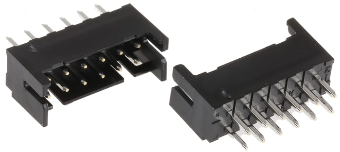 Hirose DF11 Series Straight Through Hole PCB Header, 12 Contact(s), 2.0mm Pitch, 2 Row(s), Shrouded